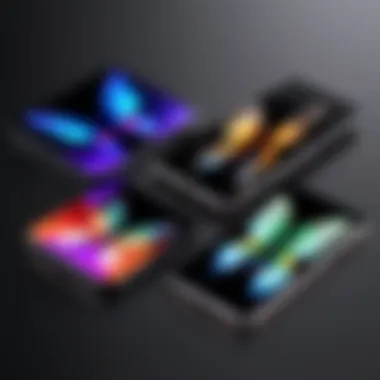 Comparative Analysis of the Samsung Galaxy Fold Comparison of the Samsung Galaxy Fold alongside traditional smartphones to highlight its unique form factor