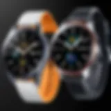Side-by-side comparison of Samsung Galaxy Watch 4 and Watch 3 showcasing their sleek designs