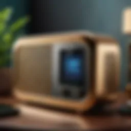 Elegant design of the Saregama Carvaan Premium showcasing its vintage-inspired aesthetics.