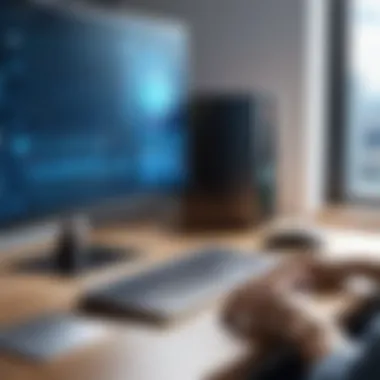 Illustration showing secure remote access technology