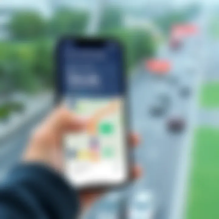 Real-time traffic updates displayed on smartphone