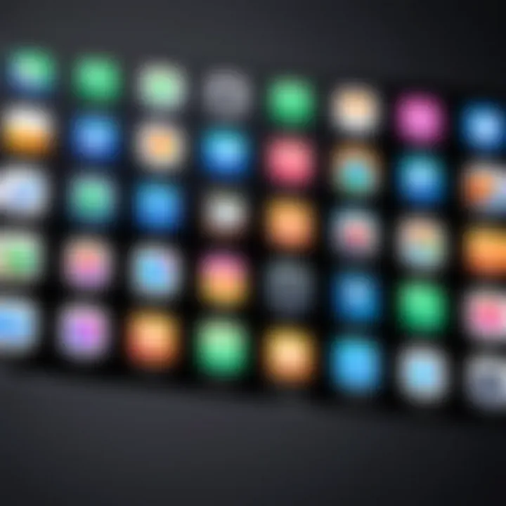 Visual representation of iPhone with app icons