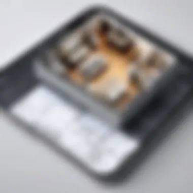 Floor Plan Display on Smartphone Smartphone displaying a floor plan from measurement application