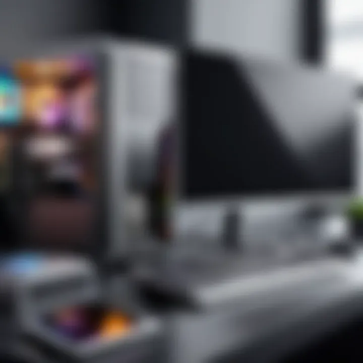 An upgraded computer setup showcasing enhanced hardware components.