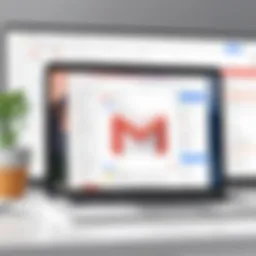 Gmail inbox with spam filter settings highlighted