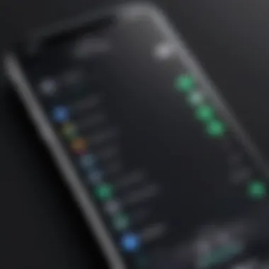 Visual representation of iPhone storage settings interface