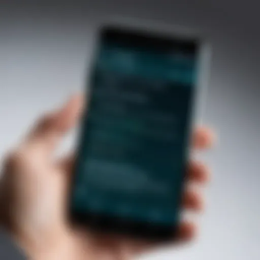 A smartphone displaying hidden text message settings