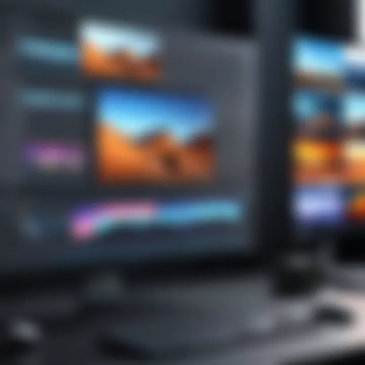 Video Editing Suite An engaging video editing timeline filled with clips and effects.