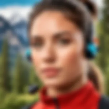 User Experience with Tech Rebellion Earbuds User wearing Tech Rebellion wireless earbuds in an outdoor setting
