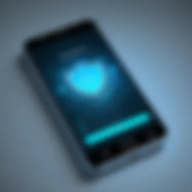 A graphical representation of a secure mobile device