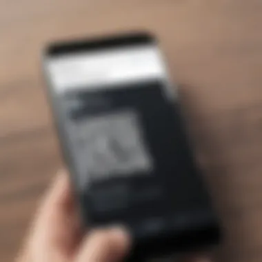 User interface showcasing advanced QR reader features on an Android device