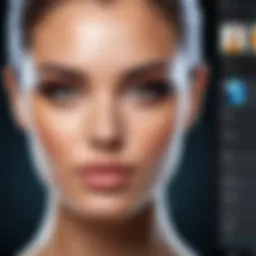 A sleek interface of a body photo editing app showcasing various enhancement tools.