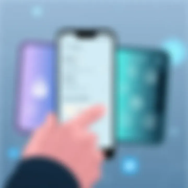 User selecting privacy settings in a picture hiding app