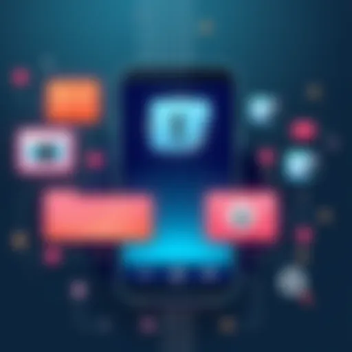 Secure Android App Interface for Hiding Pictures Secure Android app interface showcasing hidden images