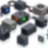 Diverse Computer Power Supplies An overview of different power supplies for computers showcasing various models and specifications.