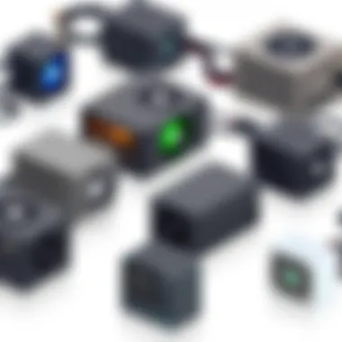 Diverse Computer Power Supplies An overview of different power supplies for computers showcasing various models and specifications.