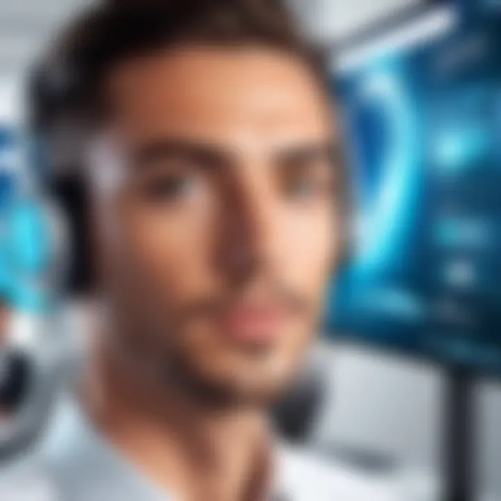 A futuristic depiction of video calling technology