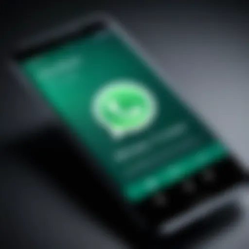 Smartphone displaying WhatsApp data transfer interface