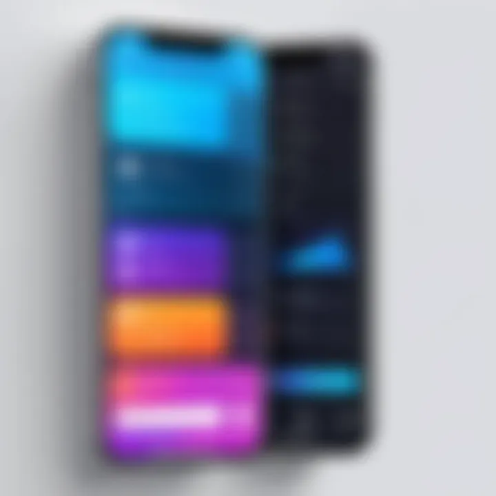 Screen of an app designed for data transfer
