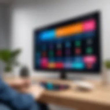 Configuring Mobile App for TV Control A user configuring a mobile application for TV control.