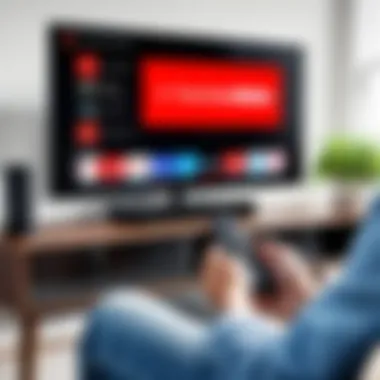 Analyzing the Remote with a Troubleshooting Guide User examining a YouTube TV remote with a troubleshooting guide
