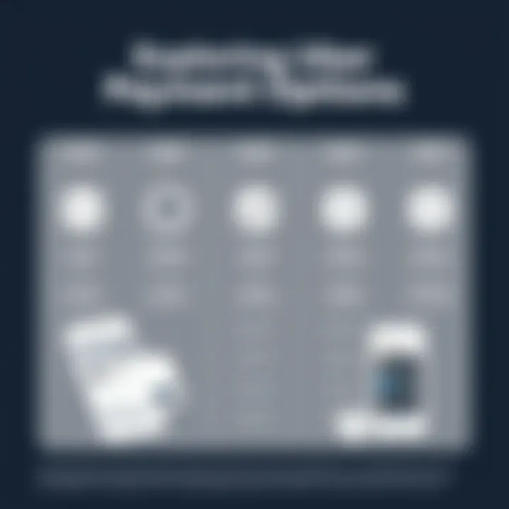 An infographic comparing different payment options available in the Uber app