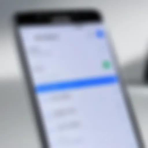 A close-up view of a Samsung device screen displaying the Caller Name Announcer feature in action.