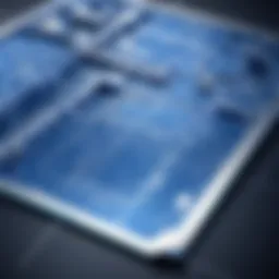 An architectural blueprint showcasing DWG file capabilities