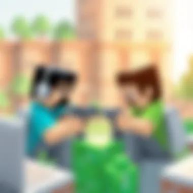 Students Collaborating in Minecraft Education Edition Students collaborating in a virtual world