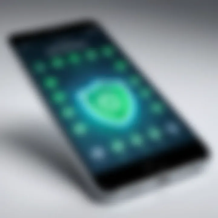 Illustration of features of mobile antivirus