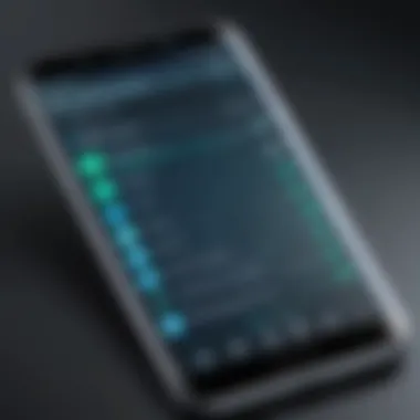 Smartphone Antivirus Software Interface A smartphone displaying antivirus software interface