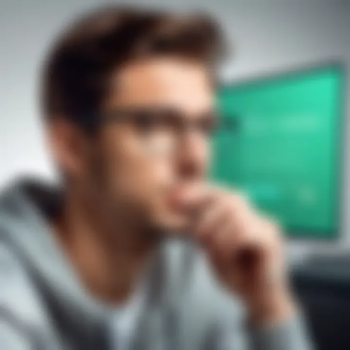 User contemplating privacy choices