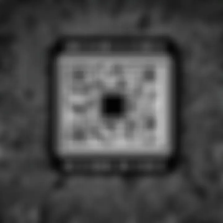 Illustration demonstrating QR code technology integration