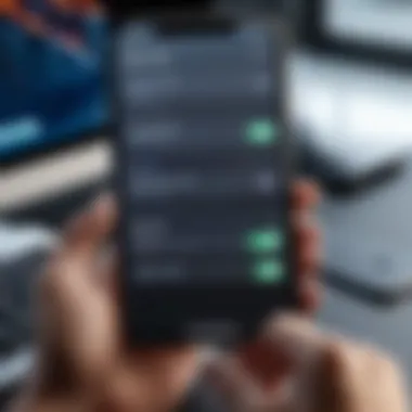User performing software update on iPhone through settings