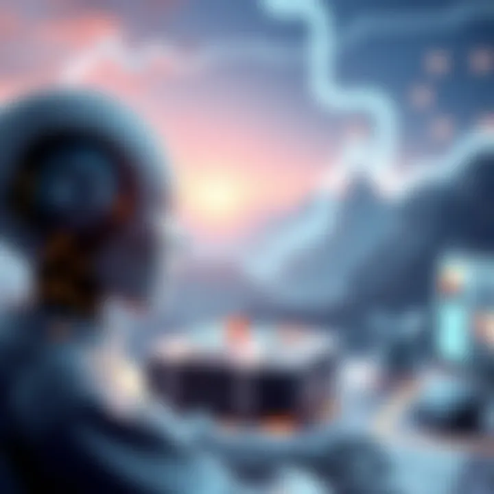 Future of AI Assistants Future potential of AI assistants represented through futuristic imagery