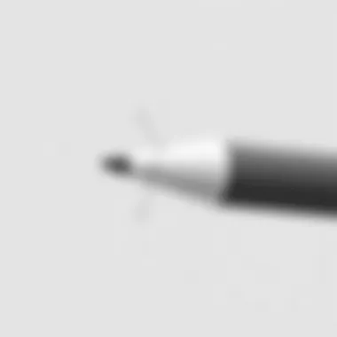 Fine Point Apple Pencil Tip Design Close-up view of the fine point Apple Pencil tip highlighting its design features.
