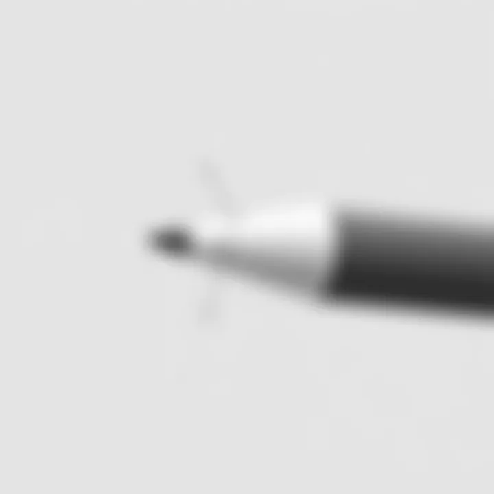 Fine Point Apple Pencil Tip Design Close-up view of the fine point Apple Pencil tip highlighting its design features.