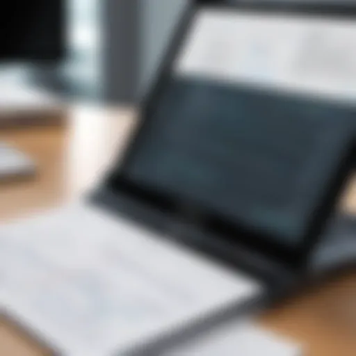 A digital interface displaying notes and scanned documents