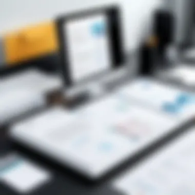 An organized workspace with notes and documents