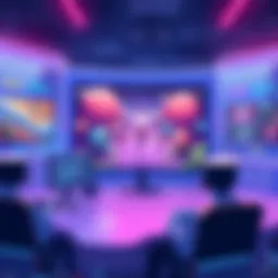 A stunning visual of a modern browser game interface showcasing vibrant graphics and user engagement