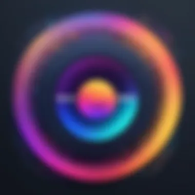 An artistic representation of a user engaging with music-related content.