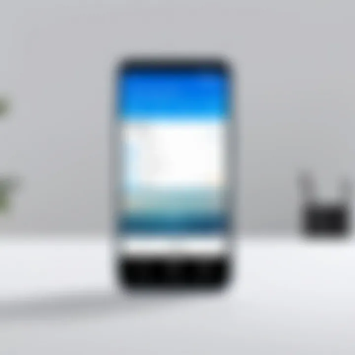 User-friendly interface showcasing the Caller Name Announcer feature with soothing background.