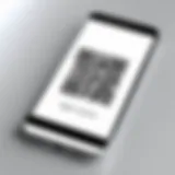 QR code displayed on a smartphone screen