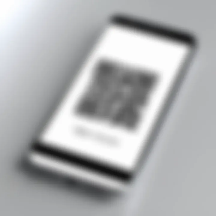 QR code displayed on a smartphone screen