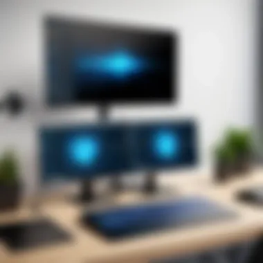 Dual Monitor Setup Overview Overview of dual monitor setup with laptop