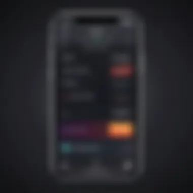 User Interface of iPhone Voice Recording App User interface of iPhone voice recording app showcasing recording options