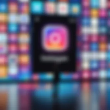 Enhanced user interface of Instagram on a larger screen.