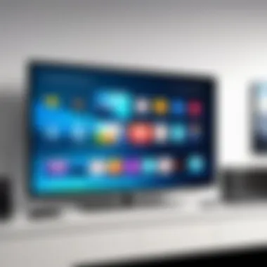 Connectivity Options for Smartphone and TV Illustration of various connectivity options between smartphone and TV