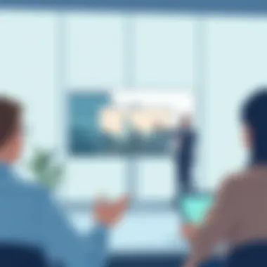 Professional use of video backgrounds in a business presentation