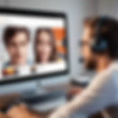 User Interaction on Omegle An illustration of a user interacting with the Omegle platform.